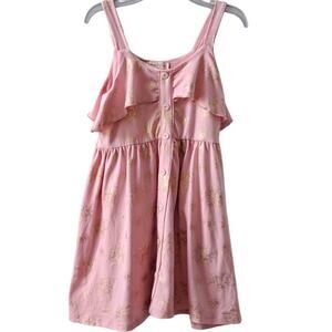 2 For $5 Sale Girl's Emma & Elsa  Pink And Gold Faux Button Dress Size 6